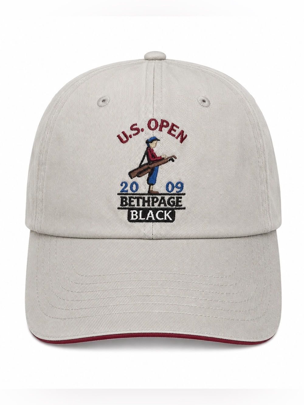 New 2009 US Open Bethpage Black USGA Member PGA Khaki Strapback Golf Hat Cap